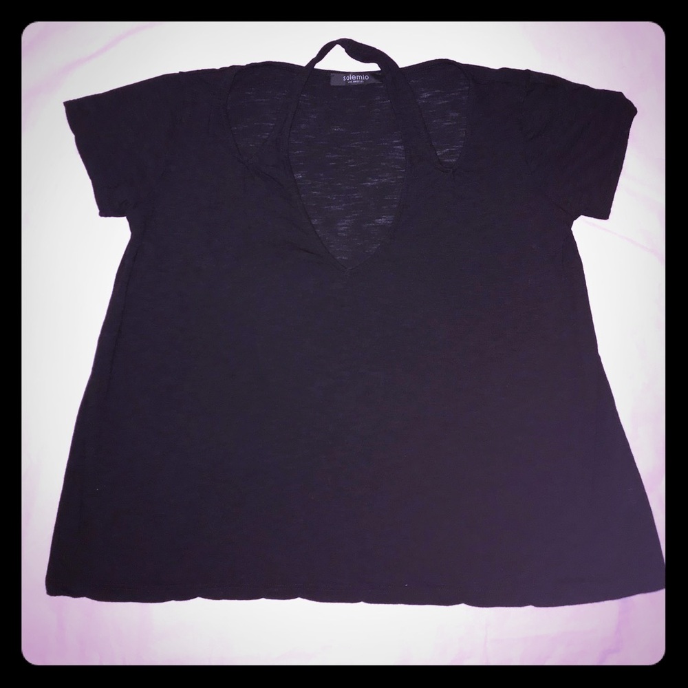 NWOT. Solemio Halter Tee.